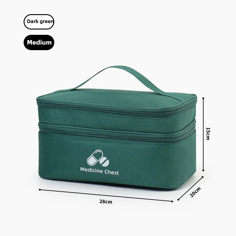 Portable Medicine Storage Bag — Multi-Layer Emergency First Aid Organizer