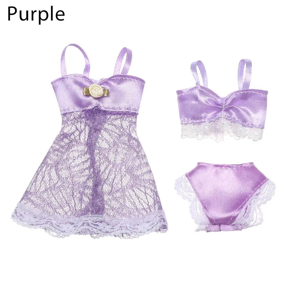 Lace Doll Night Dress Set — Fashionable Pajamas for 25-30cm Dolls