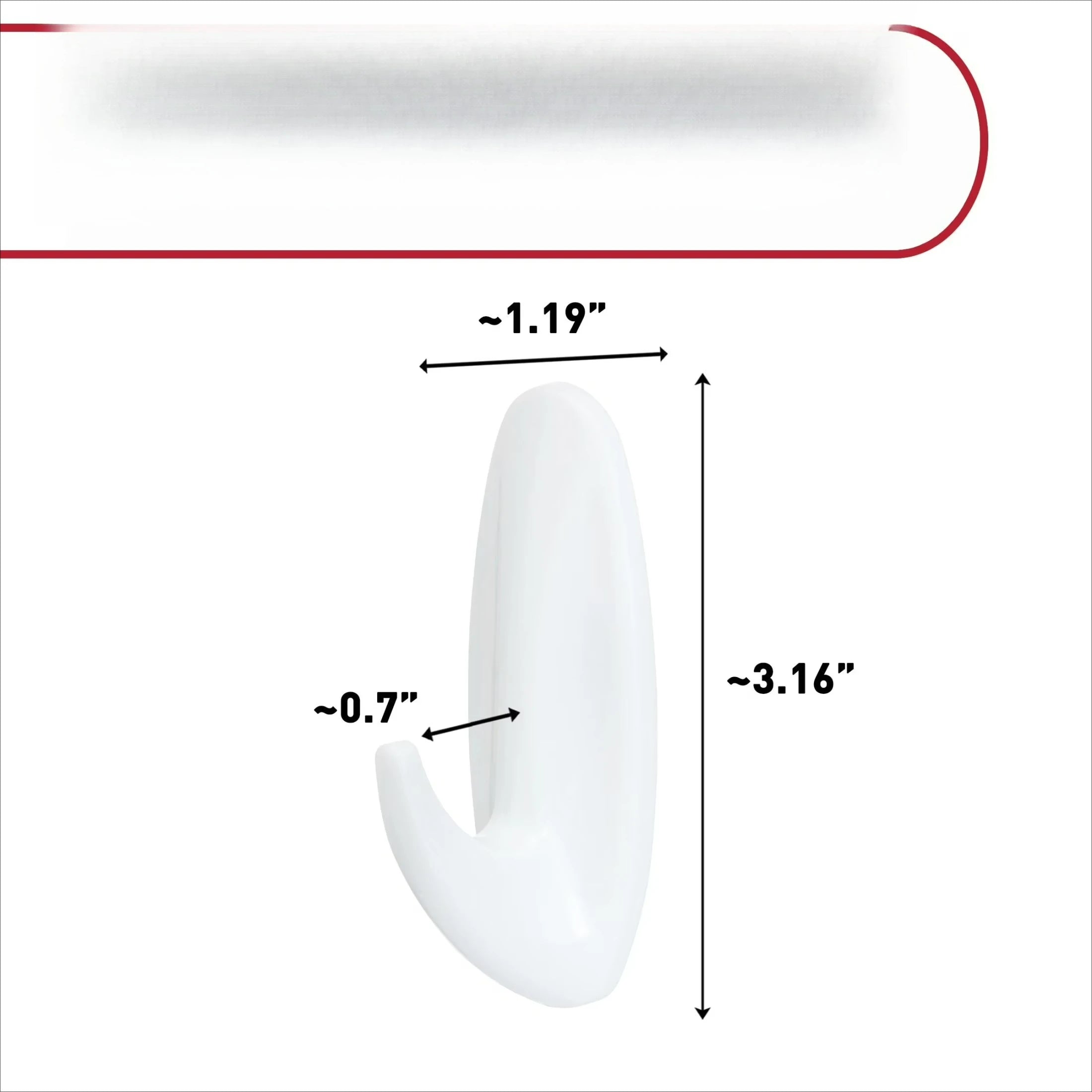 Designer Wall Hooks — Damage-Free Adhesive Organization, White