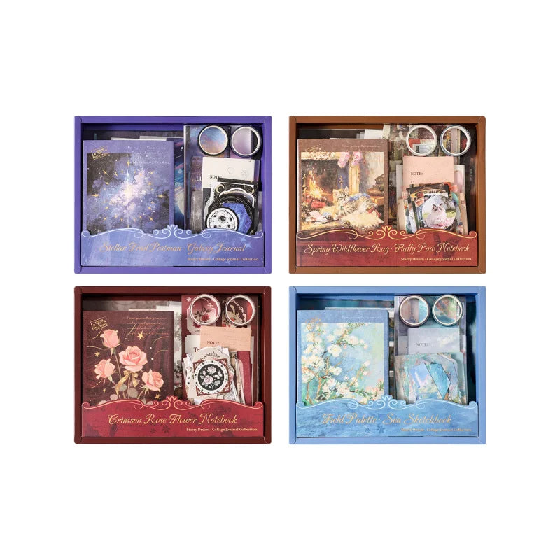Vintage Scrapbook Kit — 66-Piece DIY Journaling & Stationery Set