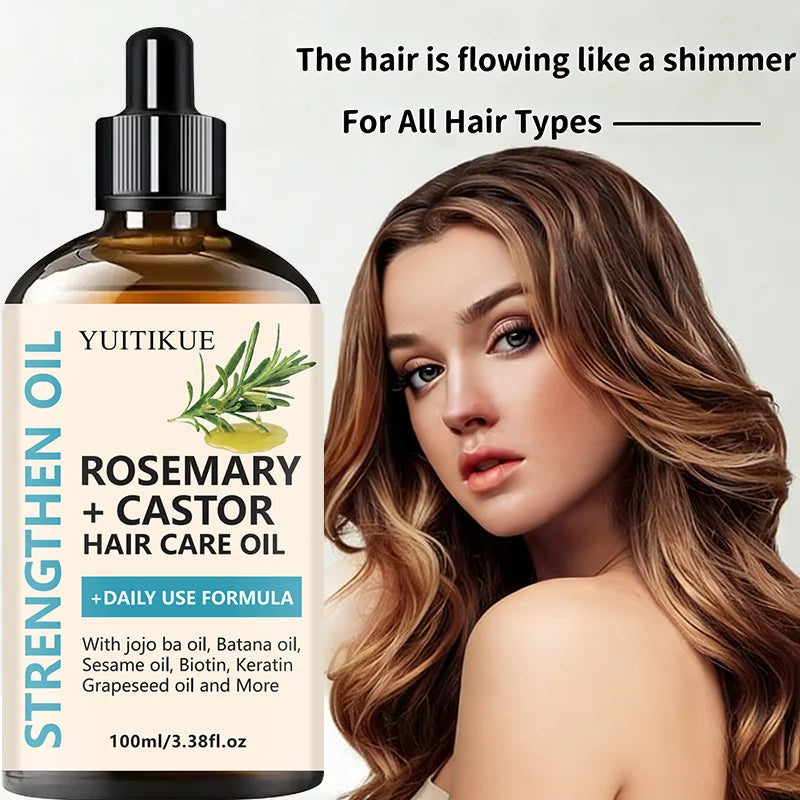 YUITIKUE Rosemary & Castor Hair Oil — Strengthening Daily Hair Care
