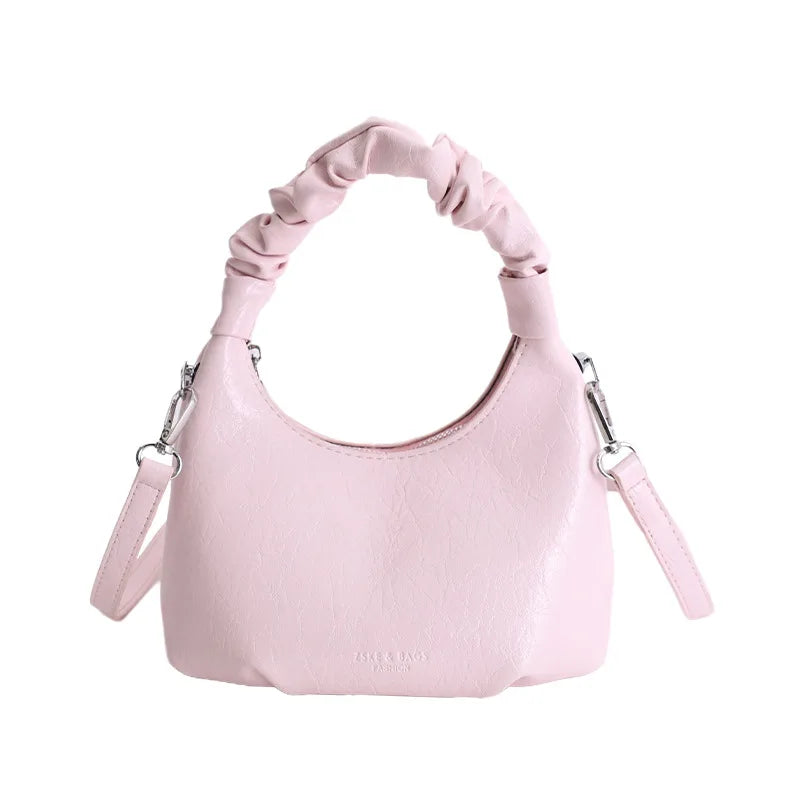 miflame Women's Pleated Crossbody Bag — Chic Top Handle Shoulder Bag