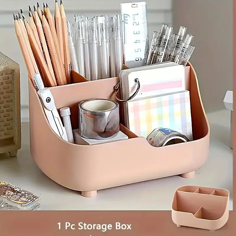 XD-TOPQC Five-Compartment Desktop Organizer — Large Capacity Stationery Holder