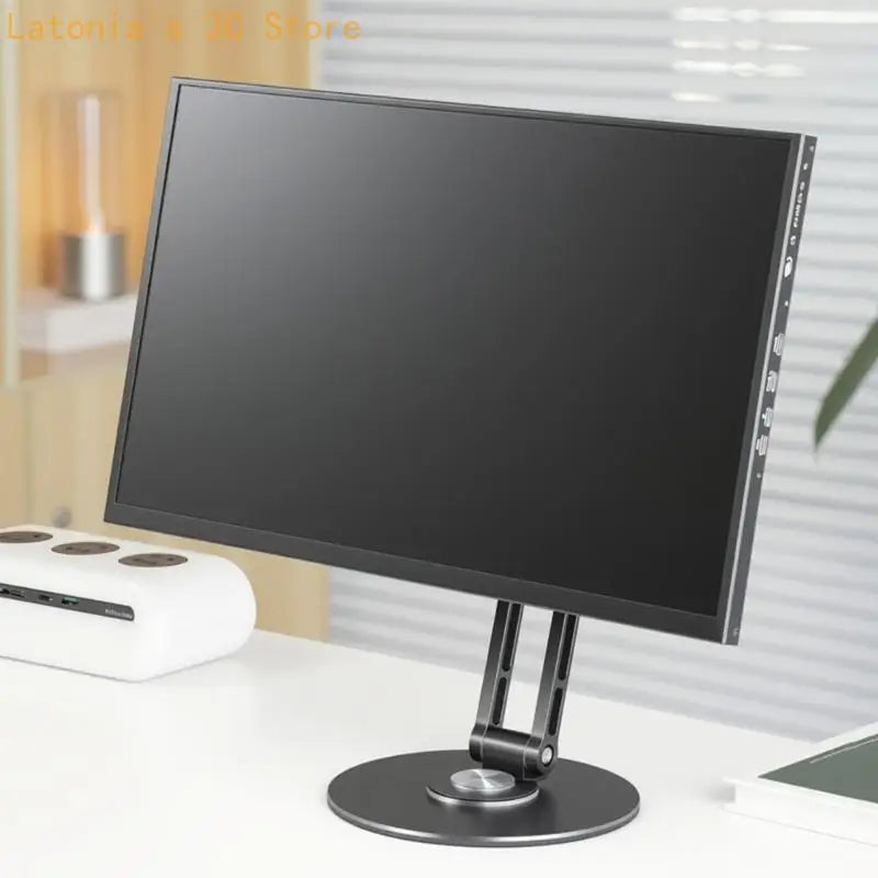 Portable Metal Monitor Stand — Adjustable VESA Desk Mount for Small Displays