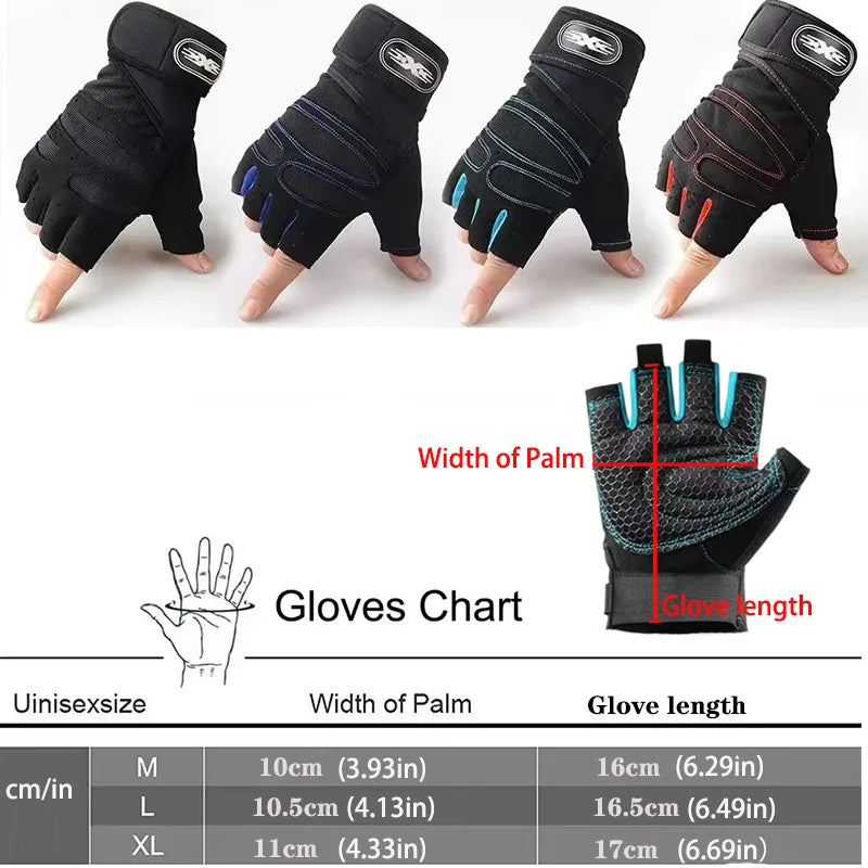 Fitness Weight Lifting Gloves — Wrist Support & Palm Protection
