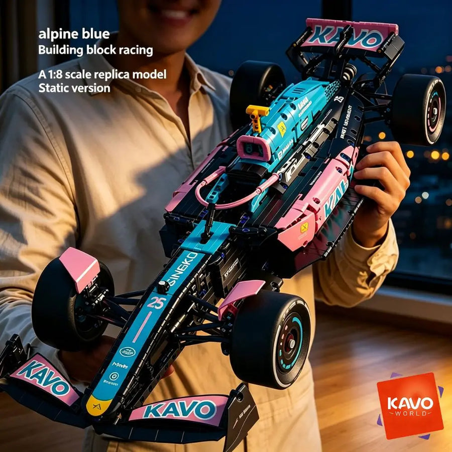 KAVOWORLD 1:8 Formula Racing Car Building Kit — Mechanical Technical Model Set