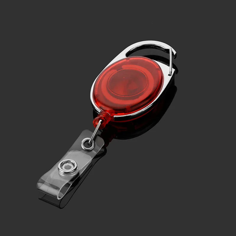 pelsone Retractable ID Badge Holder — PU Leather Work Pass Protector