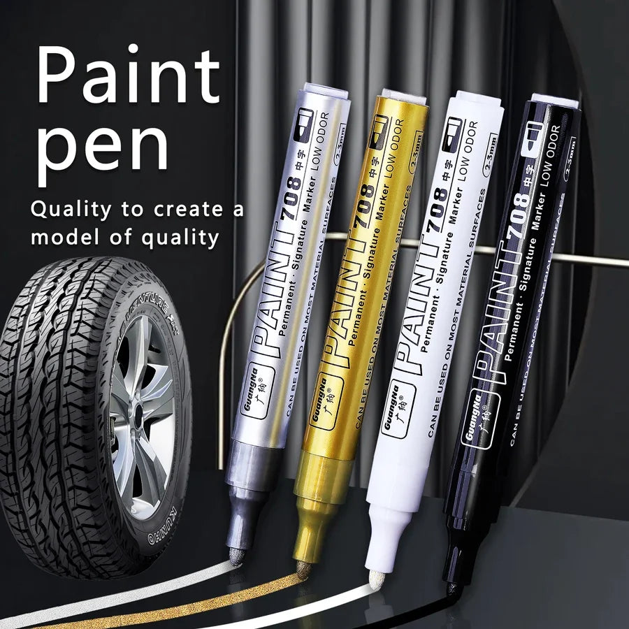 GN Metallic Paint Marker Pens — Permanent Oil-Based Art Set for DIY Crafts
