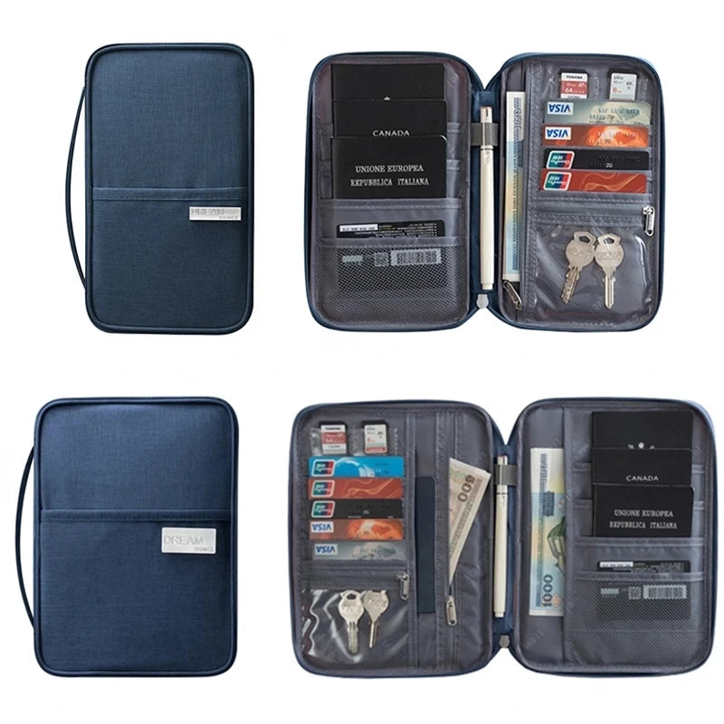 LXHYSJ Travel Wallet — Multi-Pocket Passport Holder & Document Organizer