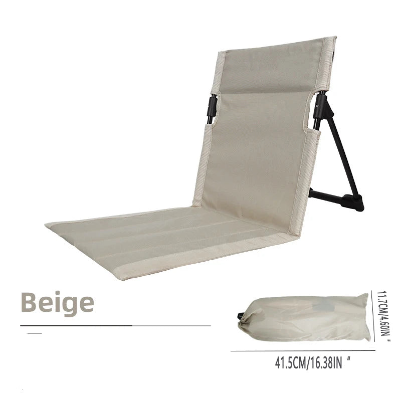 Foldable Camping Chair — Portable Outdoor Seating with Backrest