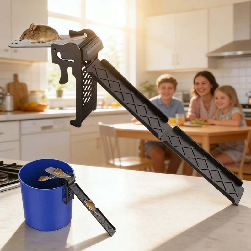 Automatic Reset Seesaw Mousetrap — Humane Rodent Control Device