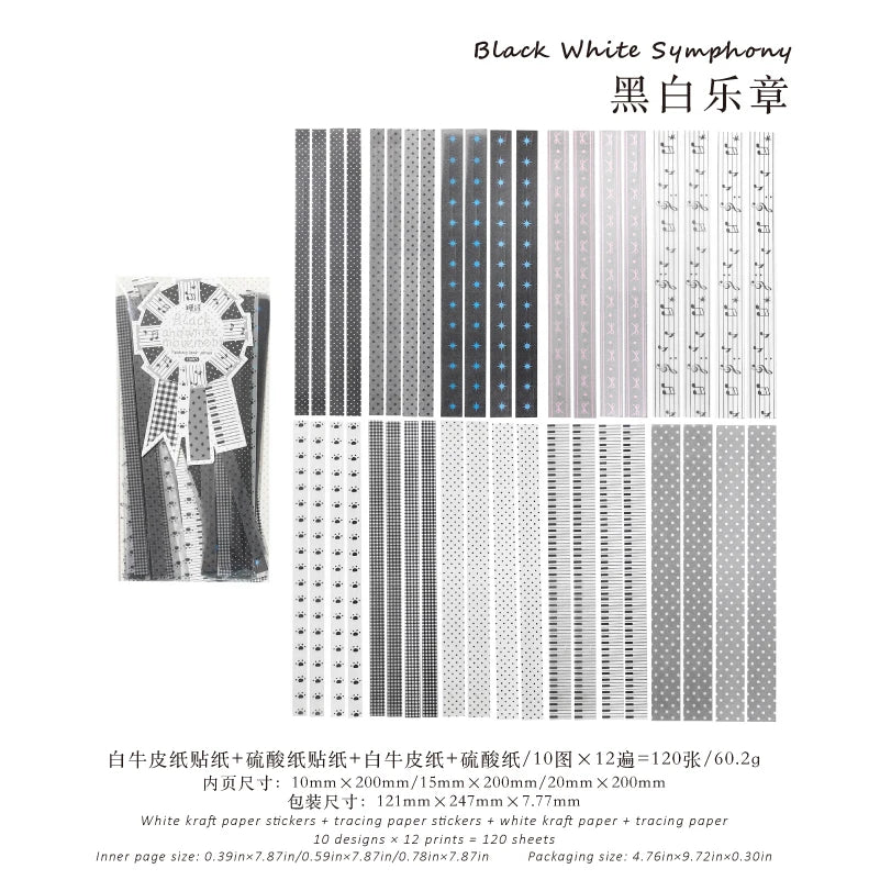 Lace Aesthetic Stickers — 120 Piece Self-Adhesive Decor for Scrapbooking