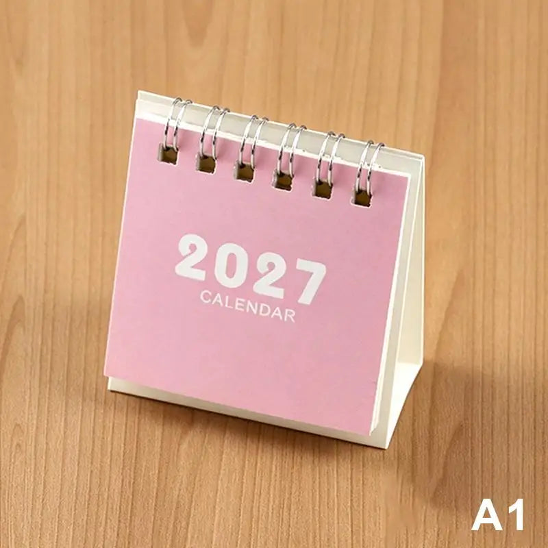 eelhoe 2027 Mini Desk Calendar — Portable Daily Planner for Home and Office