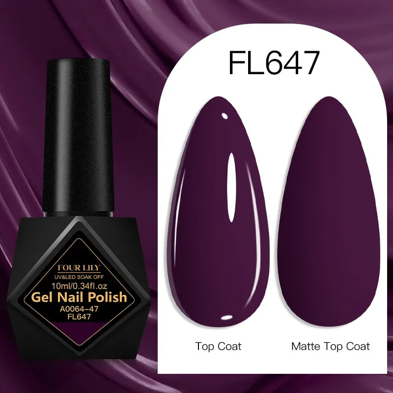 Four Lily Gel Nail Polish — Long Lasting Semi-Permanent Manicure Set