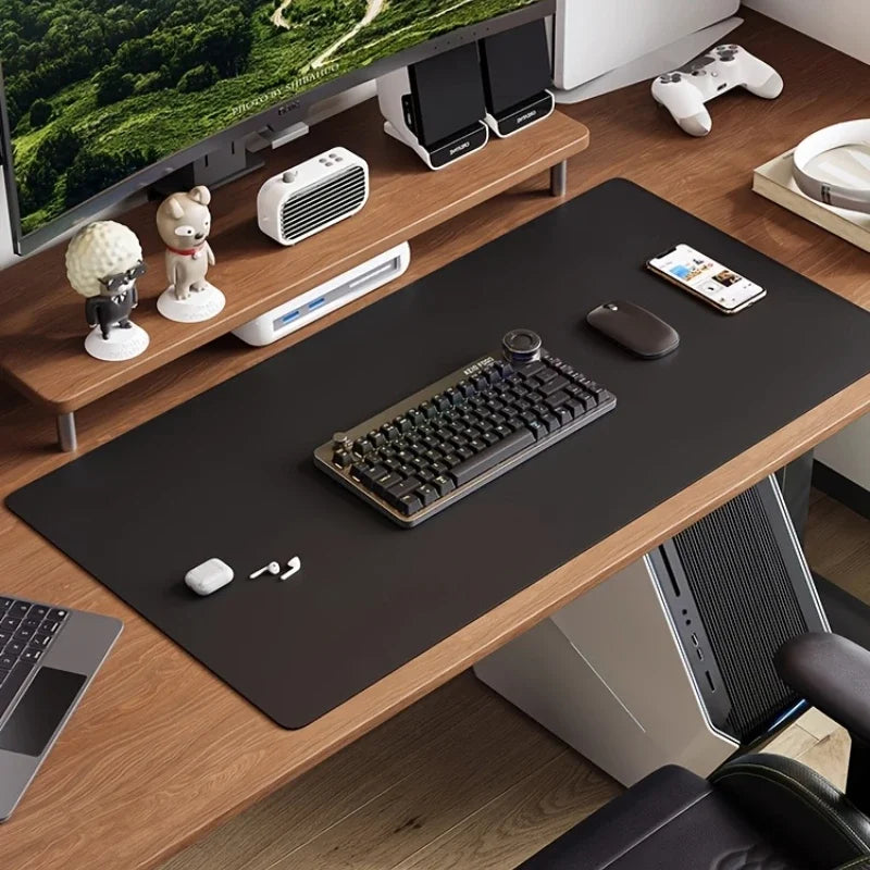 PU Leather Desk Mat — Waterproof Non-Slip Mouse Pad for Office & Gaming