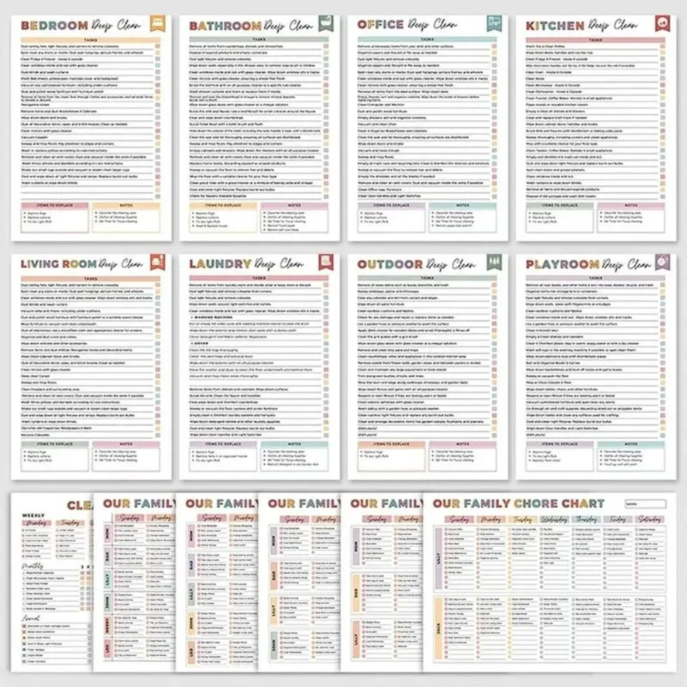 ADHD Cleaning Planner — Household Chores Organizer & Schedule Journal