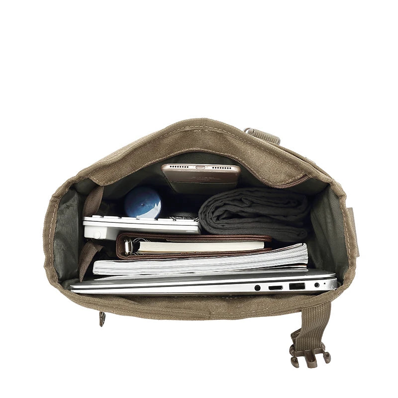 IGETBAG Canvas Messenger Bag — Casual Business Shoulder Satchel
