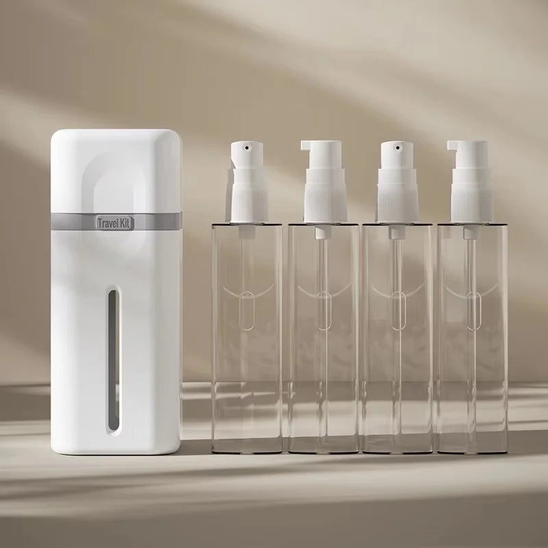 Four-in-One Travel Split Bottle Set — Detachable Refillable Containers
