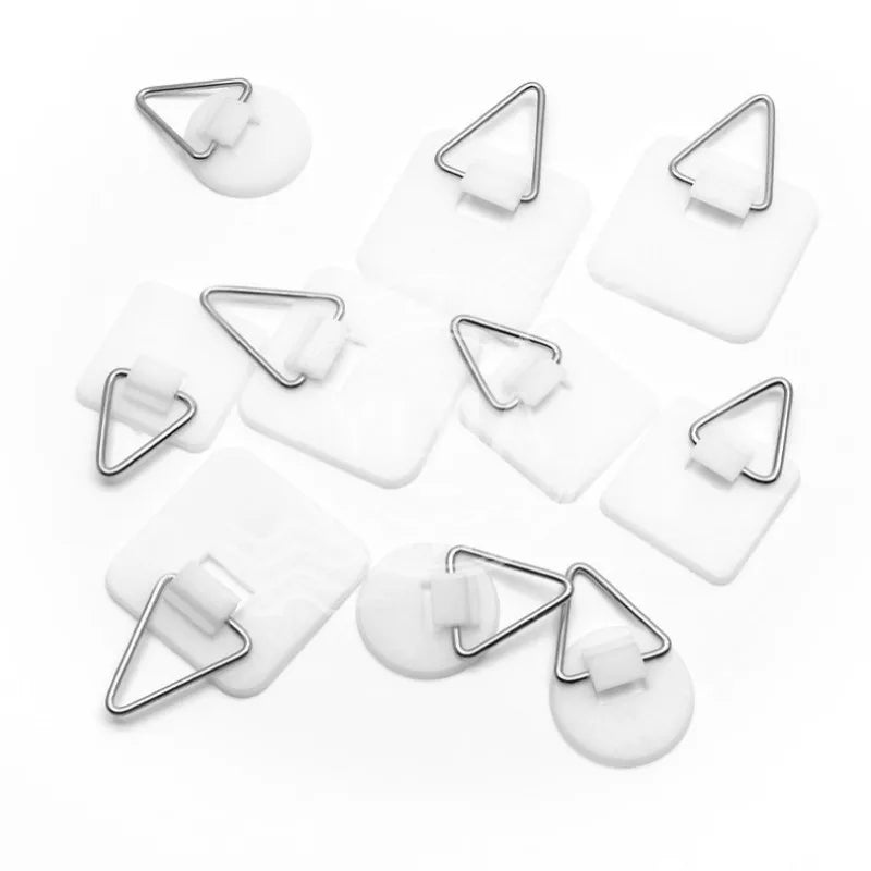 Invisible Adhesive Plate Hangers — Self-Adhesive Wall Hooks for Dishes