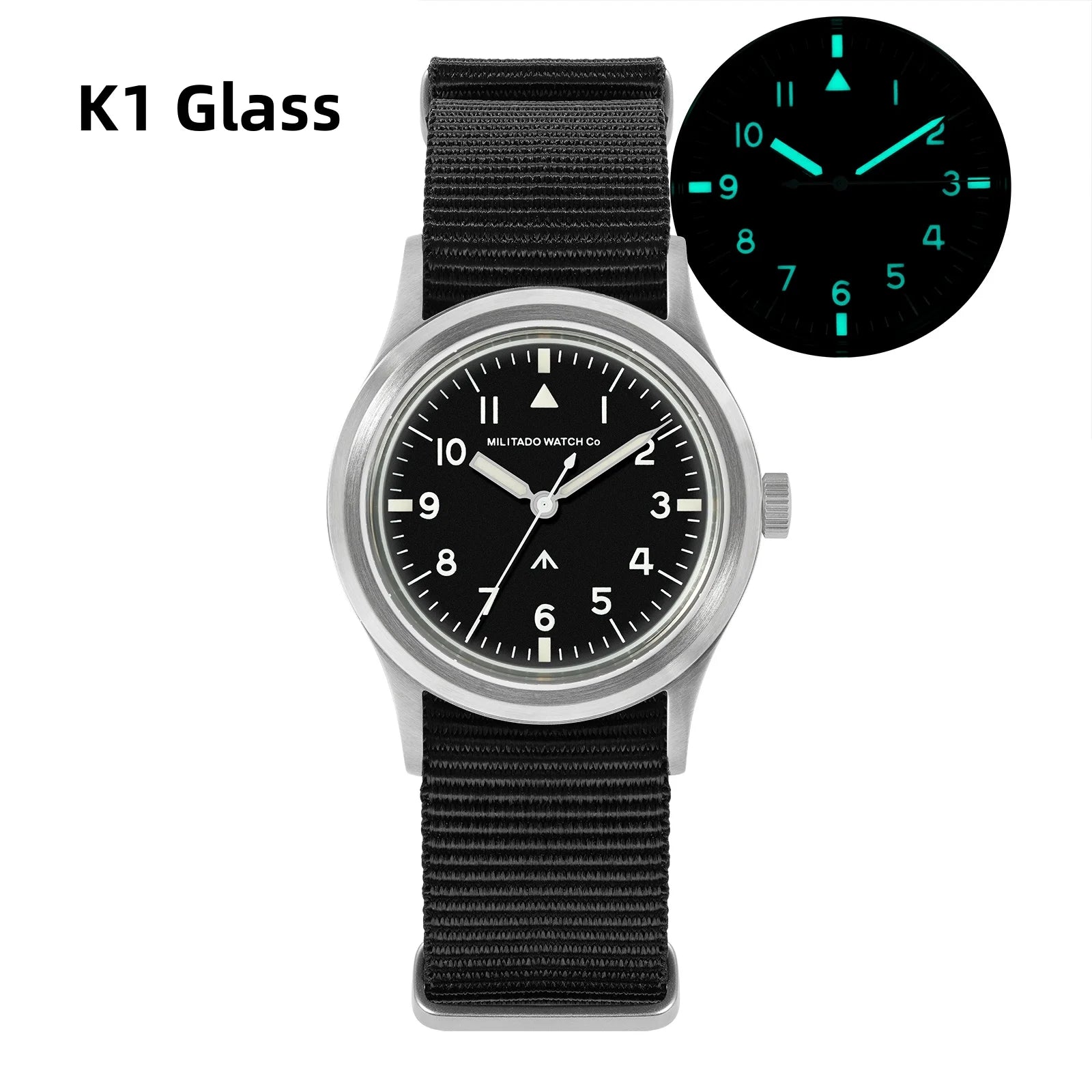 Militado ML14 36mm Military Watch — Sweep Second Quartz Movement