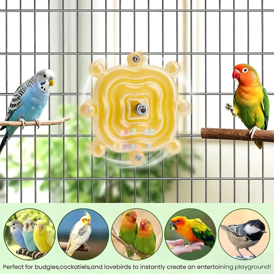 Rotating Interactive Bird Toy — Mental Stimulation & Beak Health Enrichment