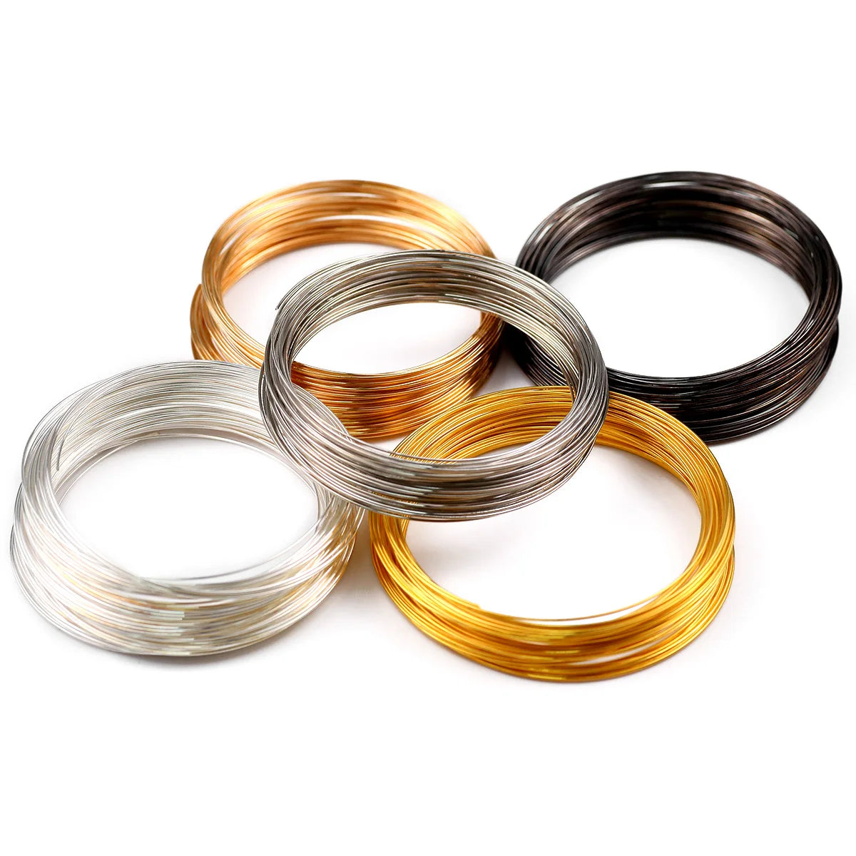 JHNBY Memory Steel Wire — 0.6mm Jewelry Making Findings, 50 Loops