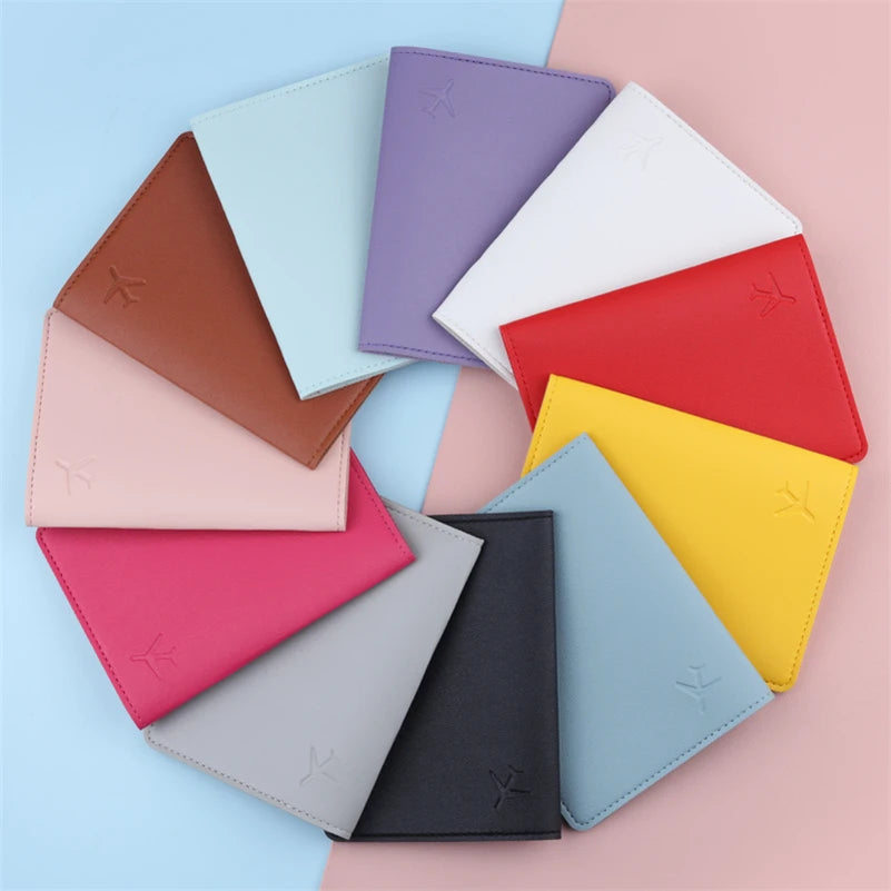 PU Leather Passport Cover — Slim Travel Wallet with Card Holders