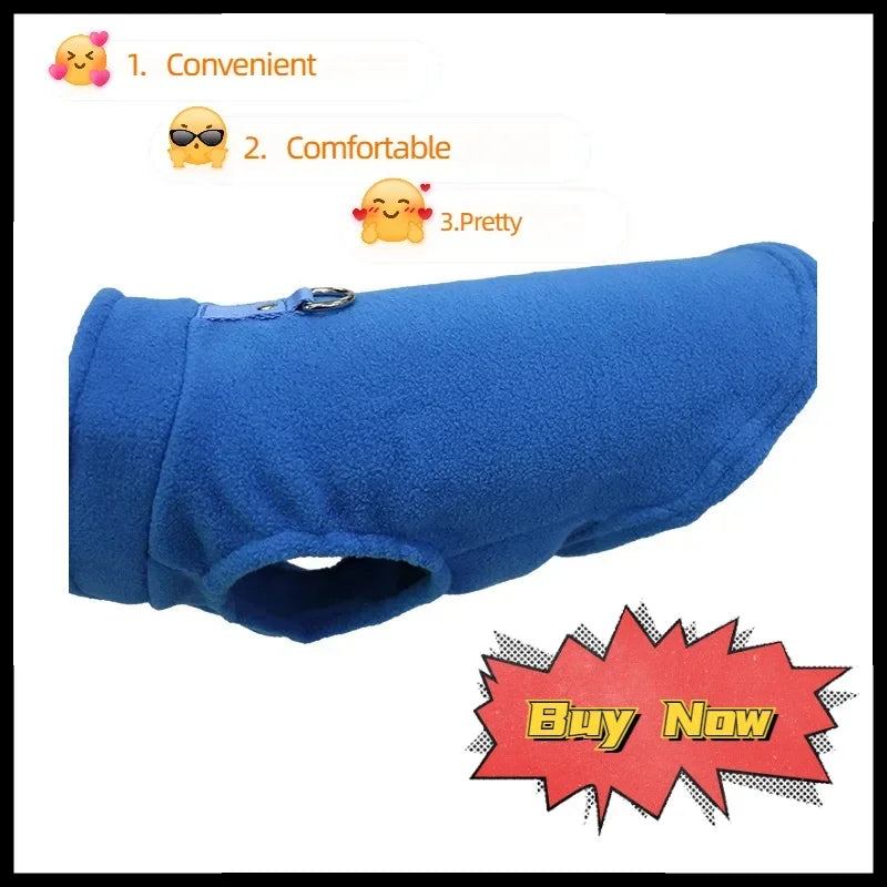 Warm Fleece Pet Vest — Thermal Dog Jacket for Small Breeds
