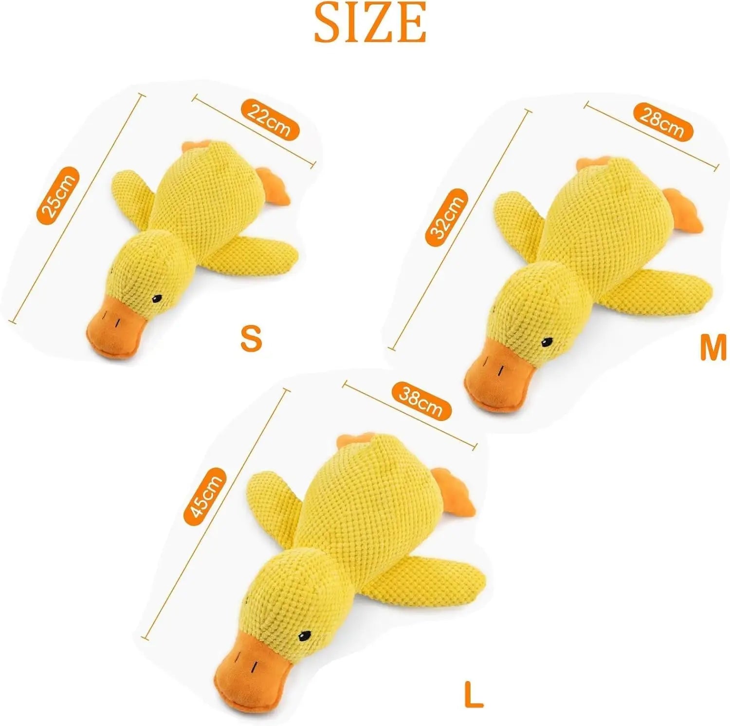 XMSJ Duck Plush Dog Toy — Durable Squeaky Chew Toy for Teeth Relief