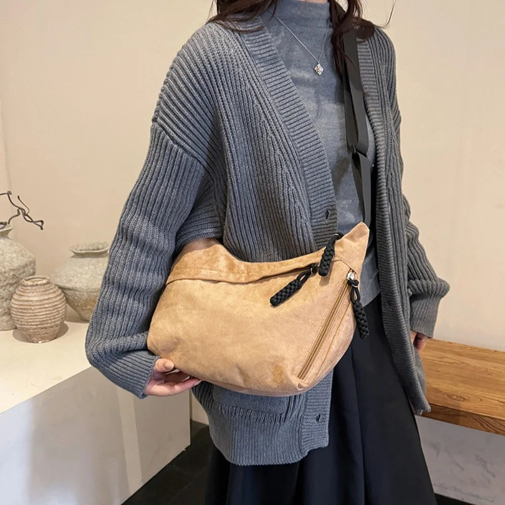 macroupta Retro Hobo Bag — Large Capacity Minimalist Shoulder Bag
