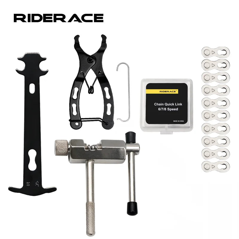 riderace Bicycle Repair Tool Kit — Chain Breaker & Wear Checker Set