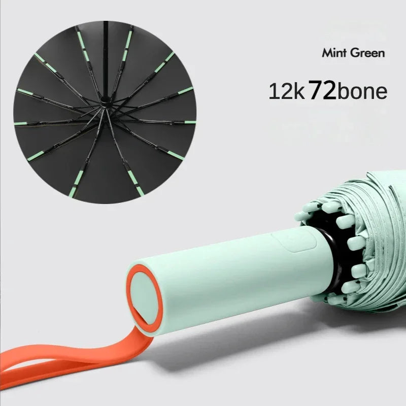 Automatic Windproof Umbrella — Large UV Protection Folding Rain Umbrella