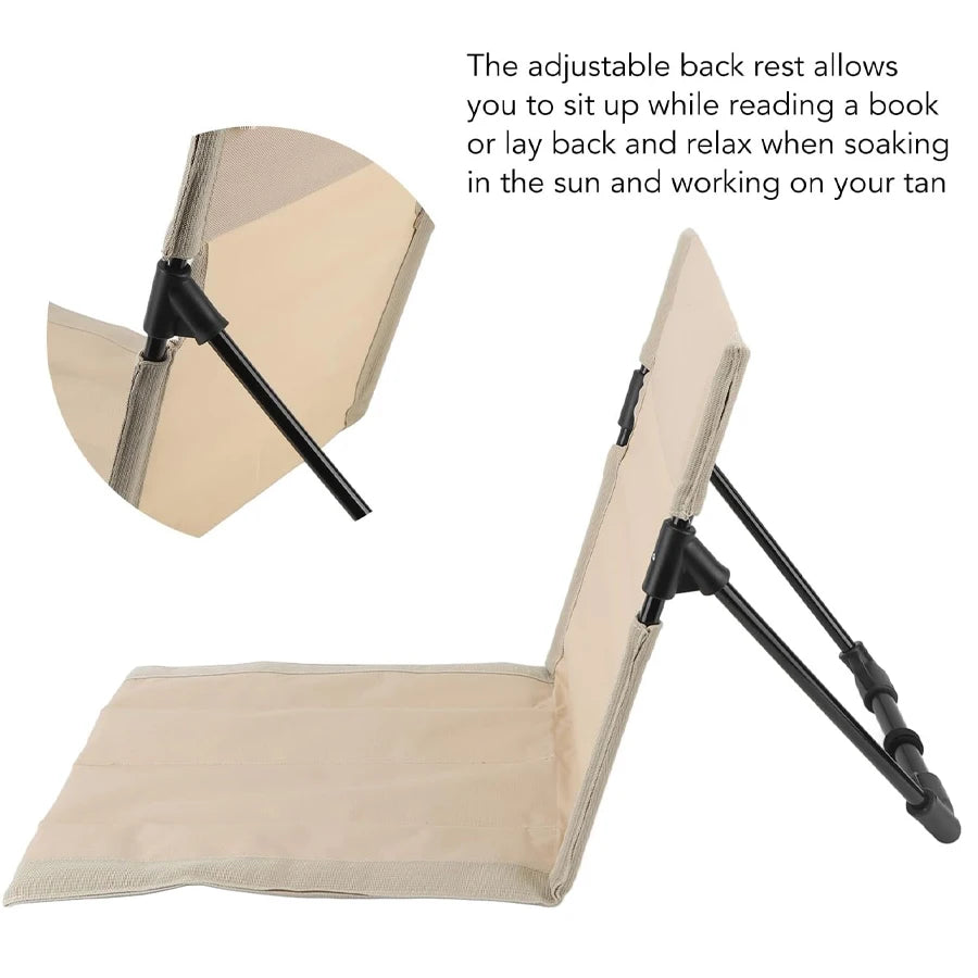 Foldable Camping Chair — Portable Outdoor Seating with Backrest