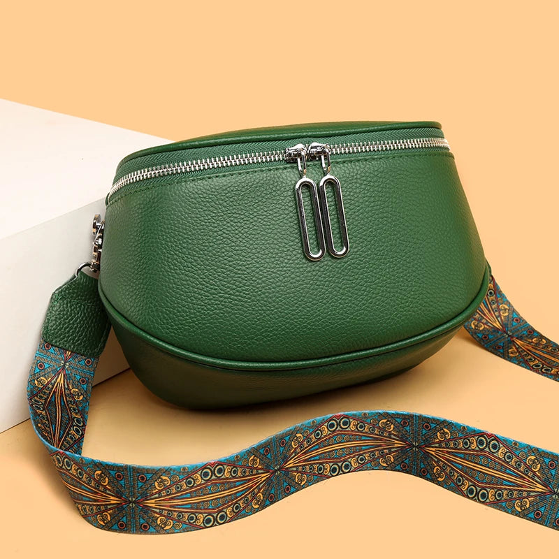 badiman Genuine Leather Tote Bag — Versatile Shoulder & Crossbody Handbag