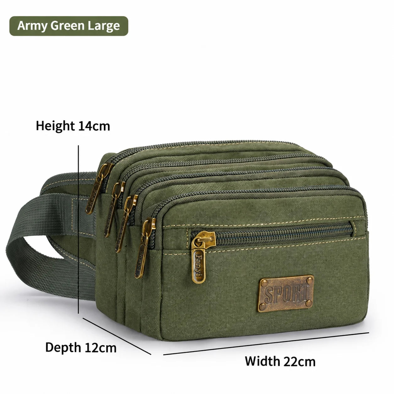 Canvas Waist Pack — Adjustable Outdoor Storage