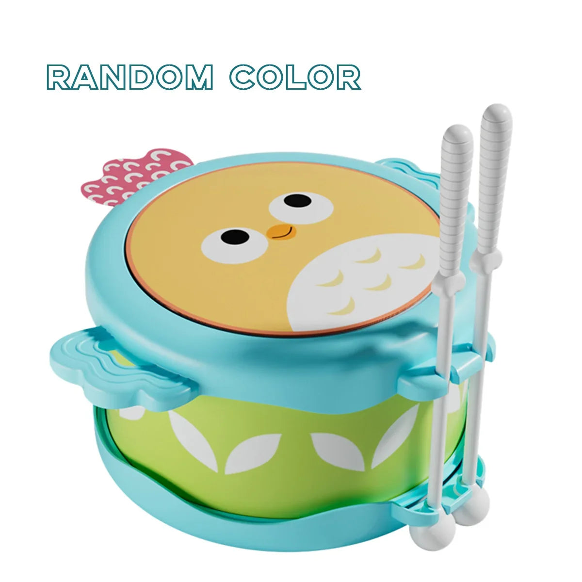 Owl Double Sided Drum — Educational Musical Instrument for Kids