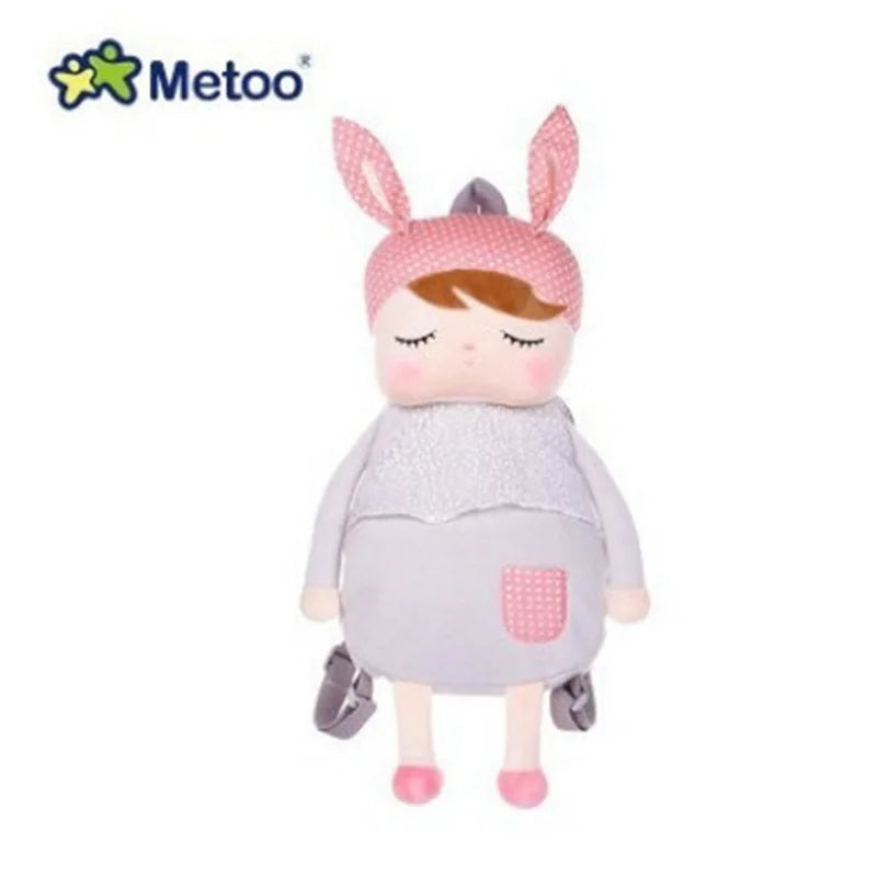 Metoo Plush Animal Backpack — Soft Toddler Bag with Detachable Doll