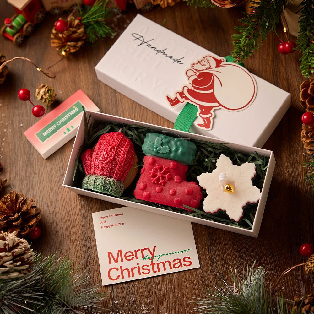Handmade Christmas Scented Candle Gift Set — Festive Holiday Home Decor