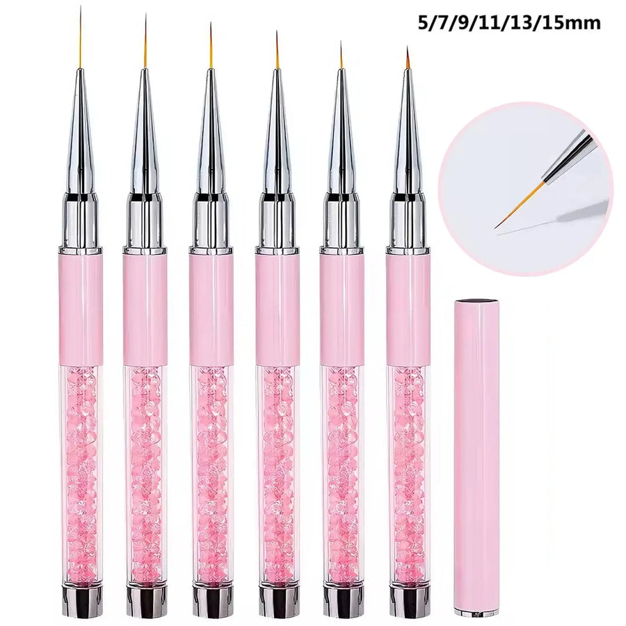 Nail Art Liner Brush Set — 6-Piece Ultra Fine Detailing Kit for Nail Design