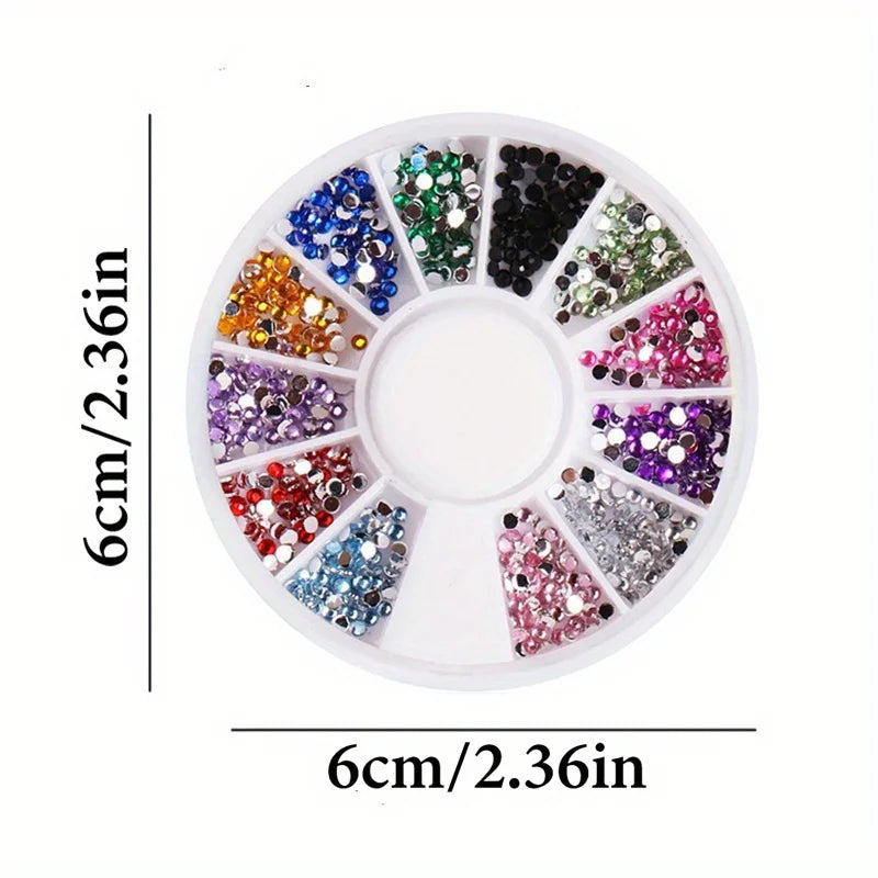 TaoTips Nail Art Rhinestones — Acrylic Crystal Gems for Manicure Decoration