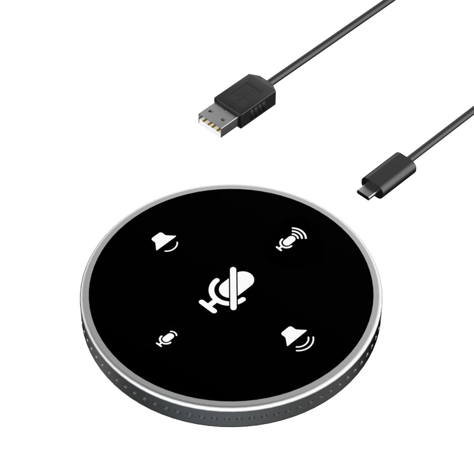 EWIND USB Conference Speakerphone — 360° Omnidirectional Desktop Microphone