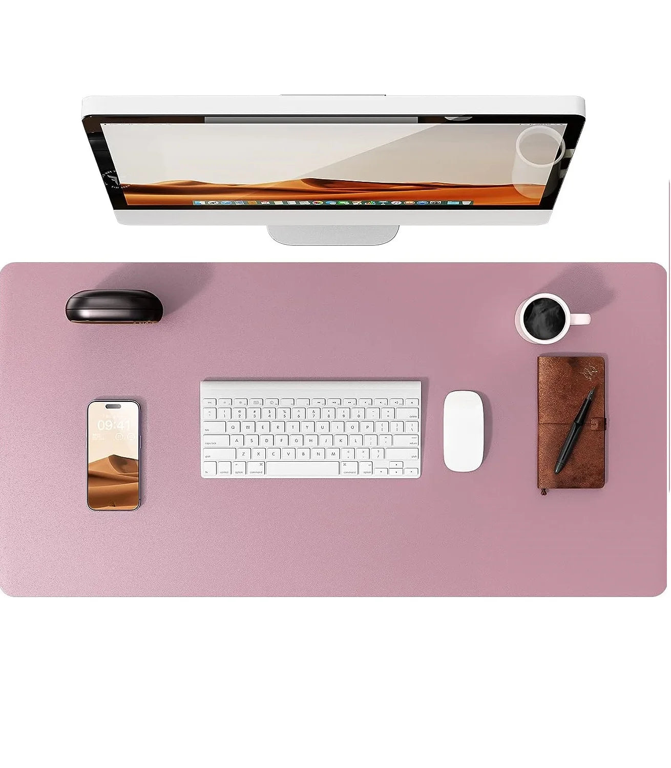 YSAGi Leather Desk Mat — Large Waterproof Mouse Pad & Desk Protector