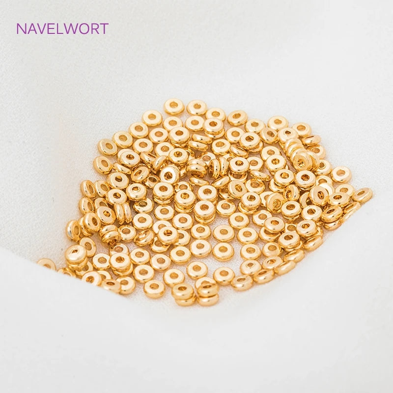 NAVELWORT Gold Plated Spacer Beads — High-Quality Jewelry Making Separators