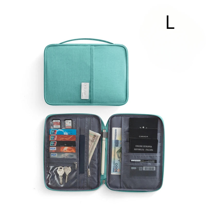 Waterproof Travel Document Organizer — Family Passport Holder & Card Case