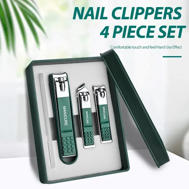 Nail Clipper 4-Piece Set — Professional Pedicure and Manicure Tools