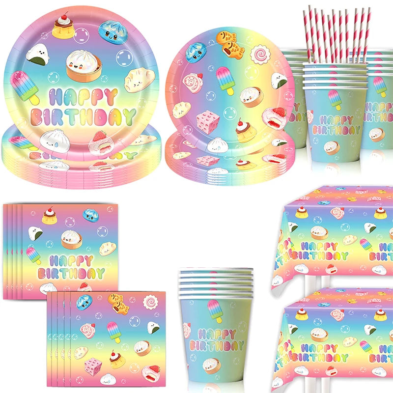 Dumpling Theme Party Decoration Set — Birthday Party Supplies & Favors