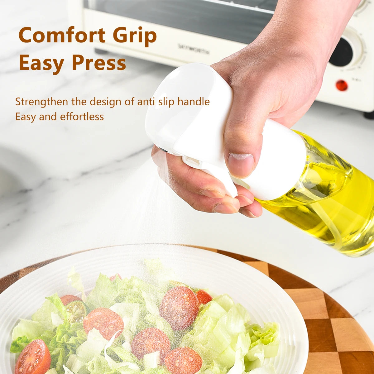 High-Pressure Oil Spray Bottle — Fine Mist Atomizer for Cooking and Gardening