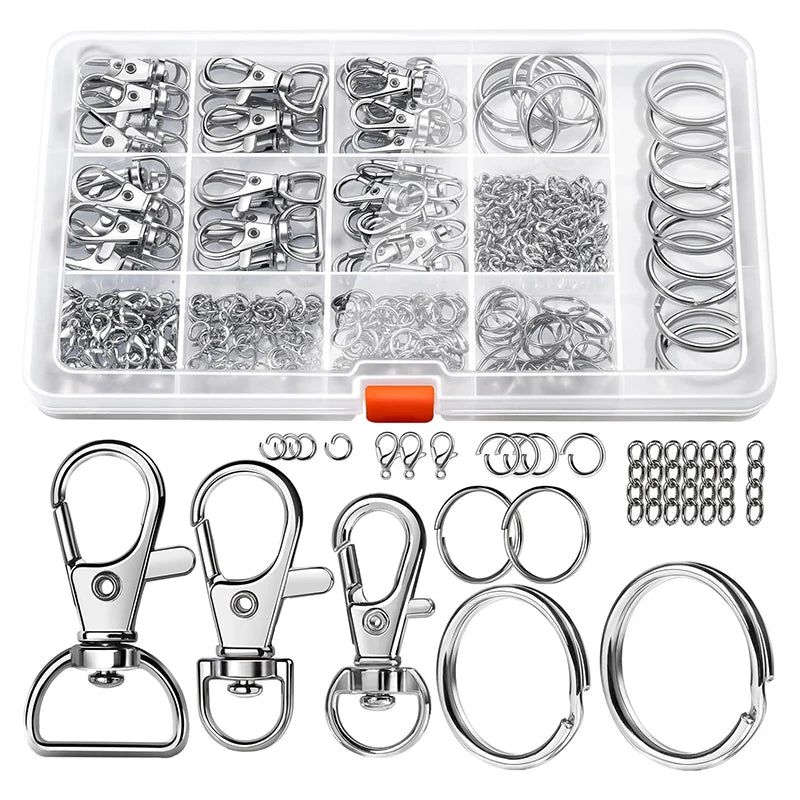 SMI Fine 265PCS Keychain Making Kit — DIY Jewelry & Craft Hardware Set