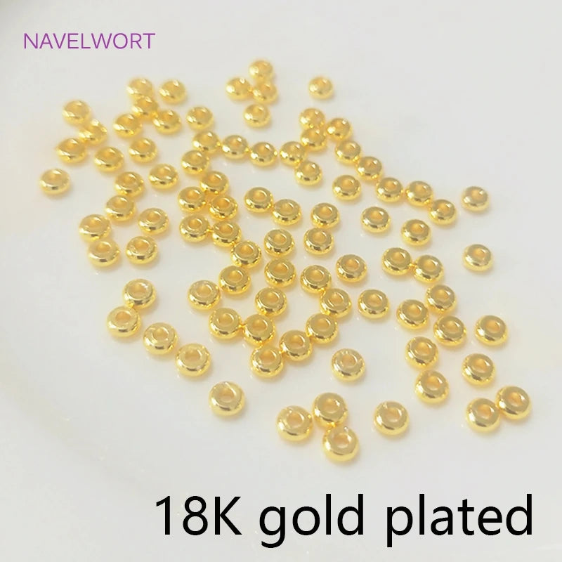 NAVELWORT Gold Plated Spacer Beads — High-Quality Jewelry Making Separators