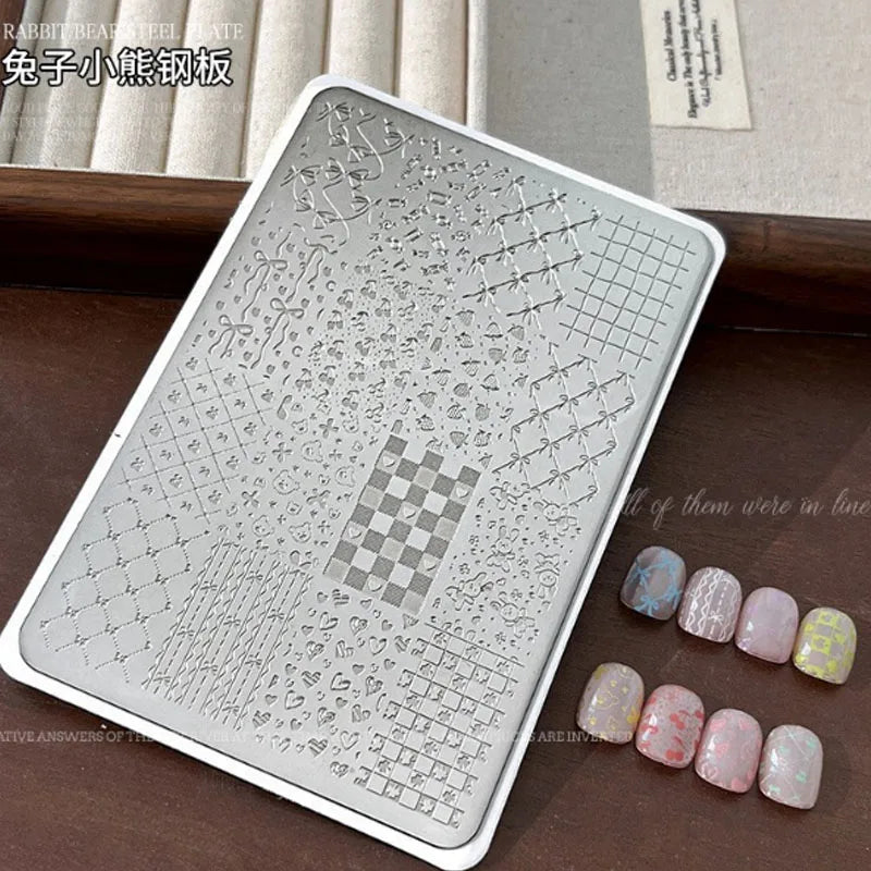 Stainless Steel Nail Stamping Plates — Precision Pattern Transfer Tool